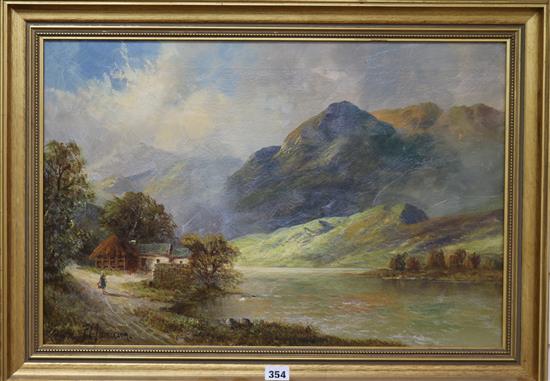 Frances E. Jameson, three oils on canvas, Scottish loch scenes, signed, 40 x 60cm